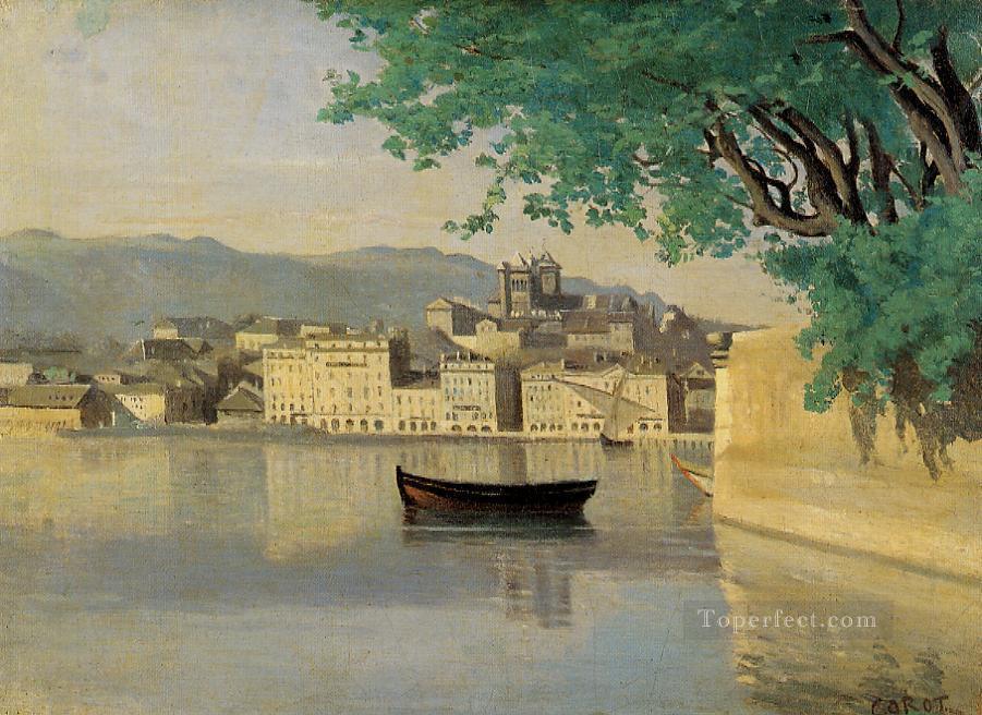 Geneva View of Part of the City plein air Romanticism Jean Baptiste Camille Corot Oil Paintings